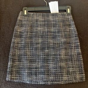 NWT black / white / grey plaid mini skirt